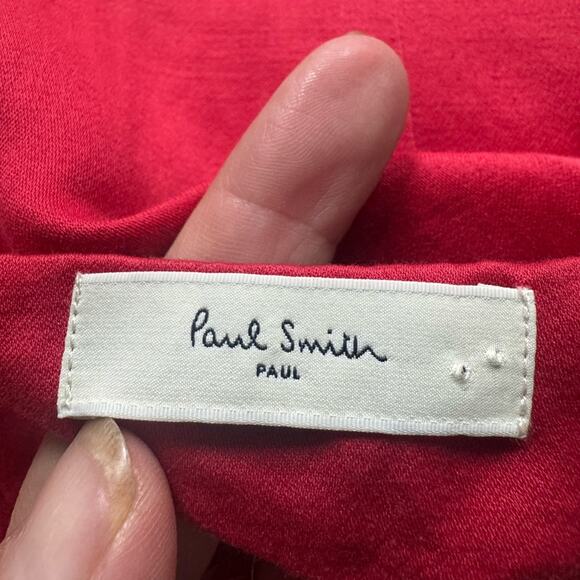 Paul Smith PAUL Red Sleeveless Sheath Dress Cutout Back UK Designer - Picture 7 of 7